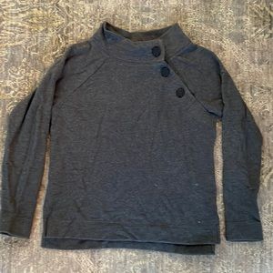 Loft, XS, dark gray  sweatshirt! Great button details- no stains, tears or rips!